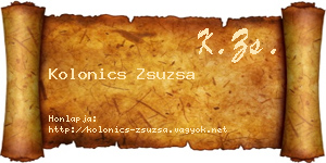 Kolonics Zsuzsa névjegykártya